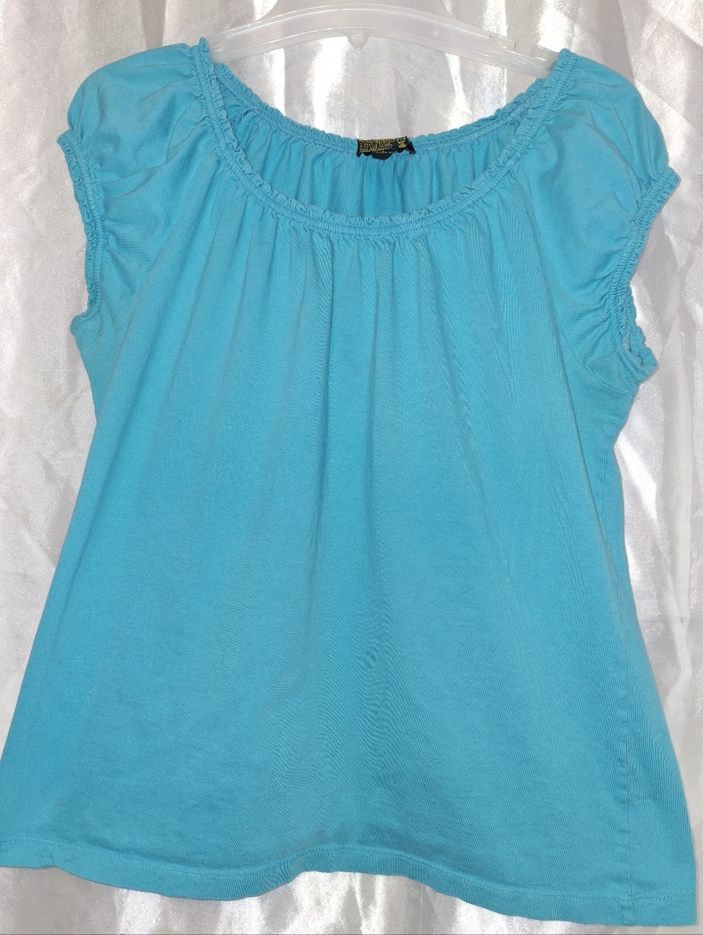 Womens Dressy T-shirt, Turquoise, Scoop-neck